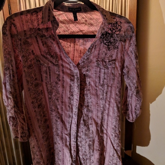 Junior's 3/4 sleeve western style blouse - Picture 4 of 8